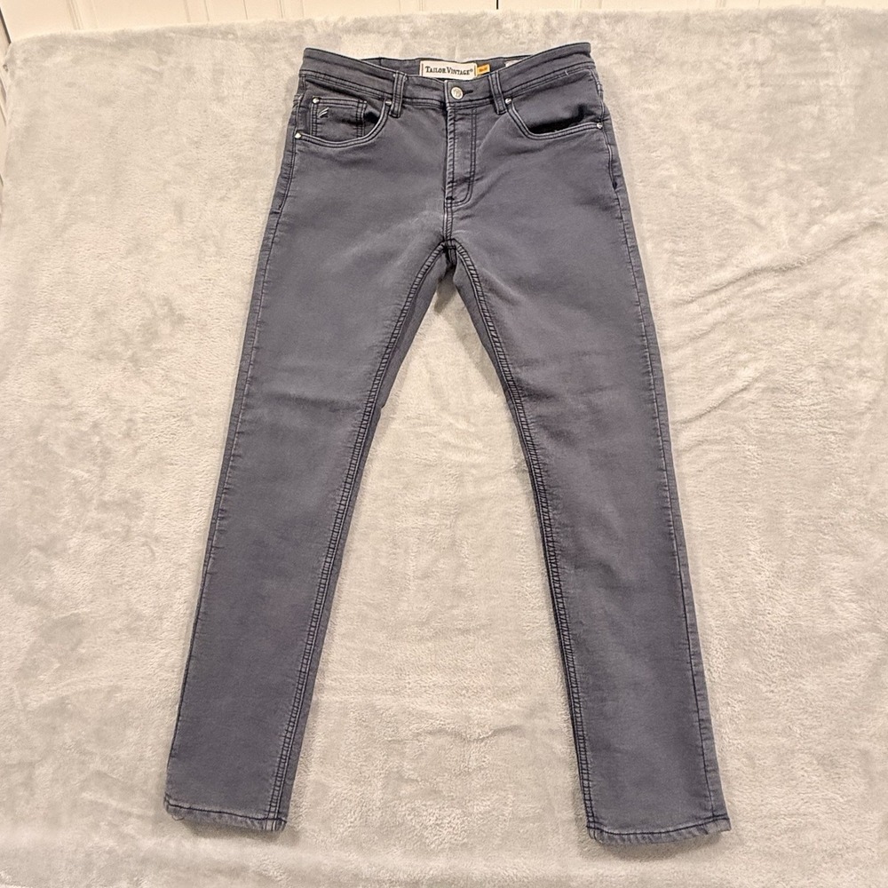 Tailor Vintage Men's Straight Canaan Slim Fit Stretch Slim Fit Denim Jeans 32x32
